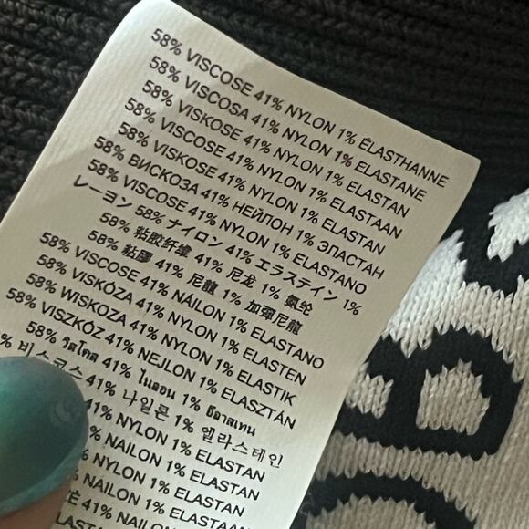 Michael Kors Logo Tape Ribbed Knit Sweater Dress XL Olive Green Luxury Spellout - Picture 6 of 8